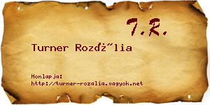 Turner Rozália névjegykártya